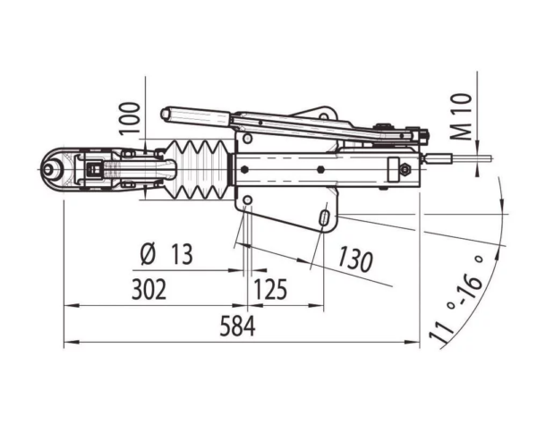 Commande de freinage avec semelle en V 450 - 750 Kg SODISE