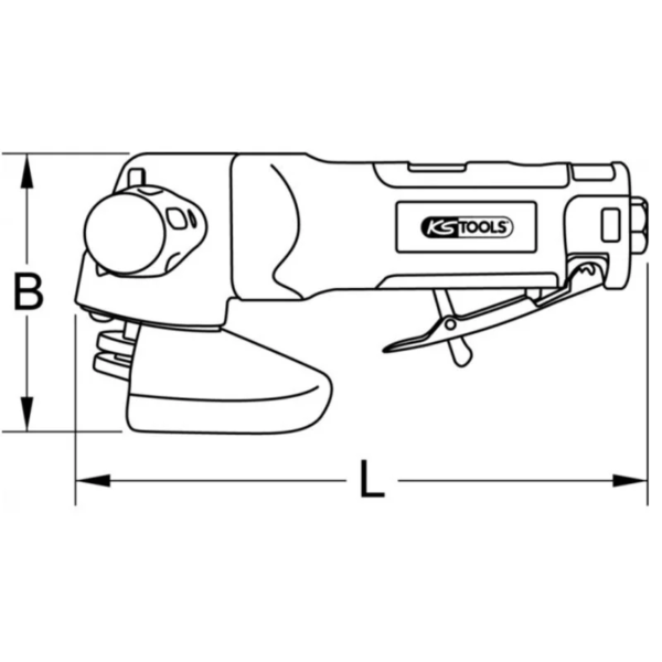 Meuleuse d'angle pneumatique Ø 100x1,6 mm KS TOOLS