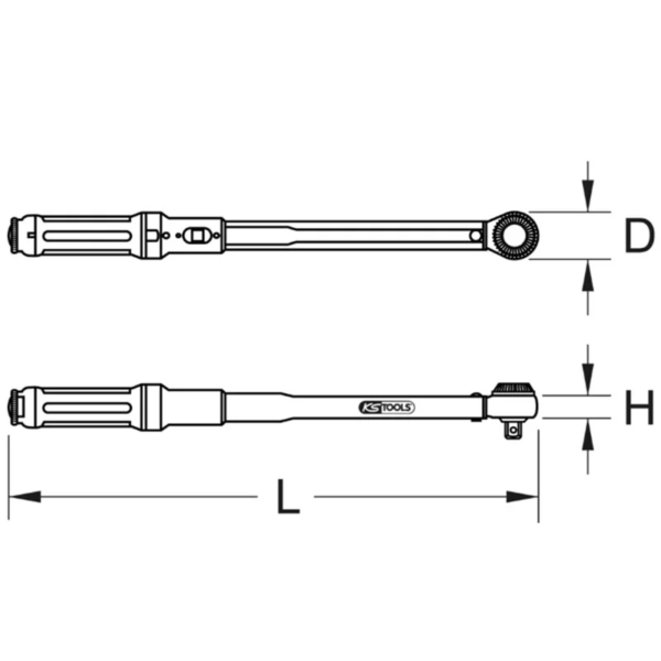 Clé dynamométrique ERGOTORQUEprécision® 1/4'' KS TOOLS