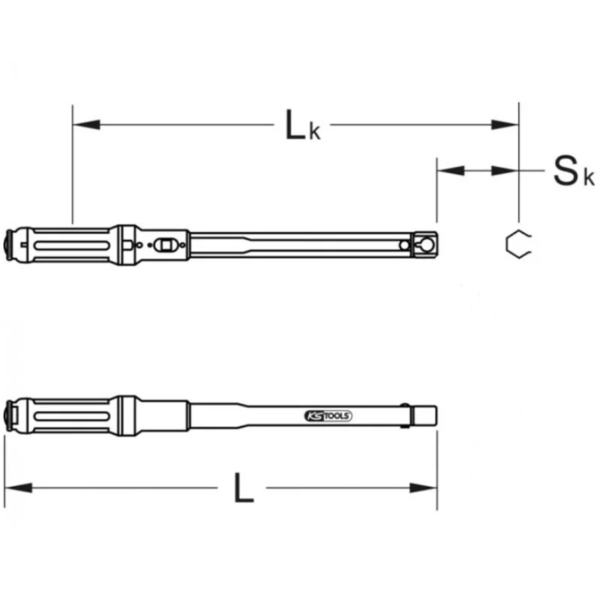 Clé dynamométrique 1 à 25 Nm 9x12mm KSTOOLS