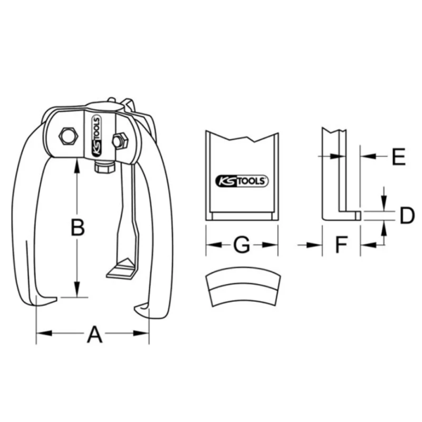 Extracteurs universels à 3 griffes KS TOOLS