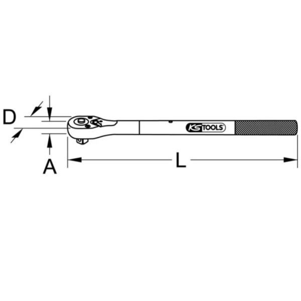 Cliquet télescopique 24 dents 3/4" KS TOOLS