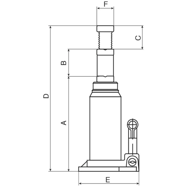 Cric bouteille hydraulique 5 tonnes COMPAC