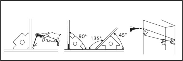 Equerre magnétique de soudure 135x24 mm