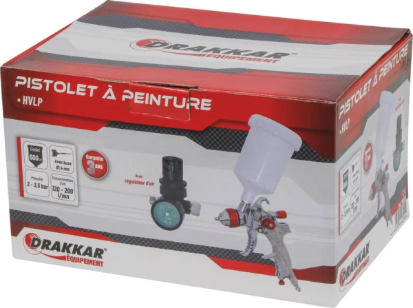 Pistolet de peinture godet 600 ml DRAKKAR