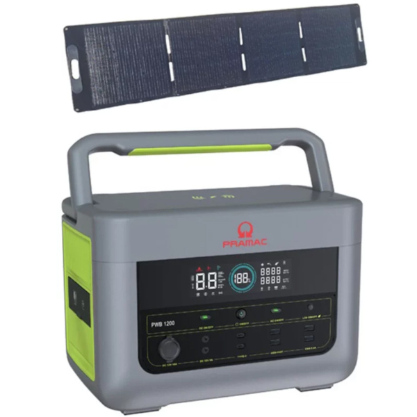 Pack station d'énergie portable 1200W + panneau solaire PRAMAC