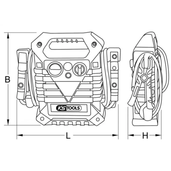 Booster de démarrage 12 V / 24 V, 1700 / 850 A KSTOOLS