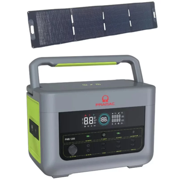 Pack station d'énergie portable 2400W + panneau solaire PRAMAC