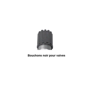 Bouchons rigide noir avec joint pour valves