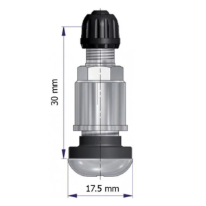 Valves aluminium pneus sans chambre 30 mm