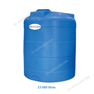 Cuve de stockage eau verticale en PE 13000 litres RENSON