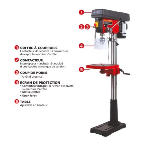 Perceuse sur colonne triphasée 400V