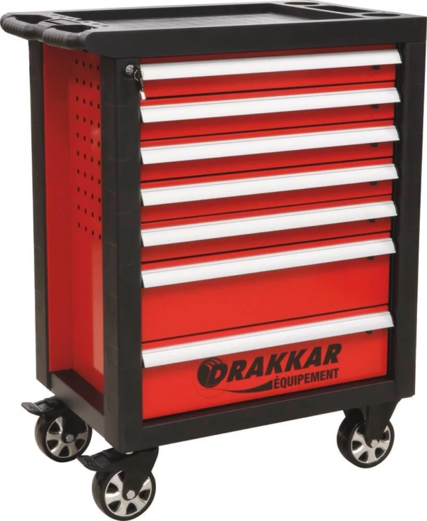 Servante d'atelier 7 tiroirs 236 outils DRAKKAR