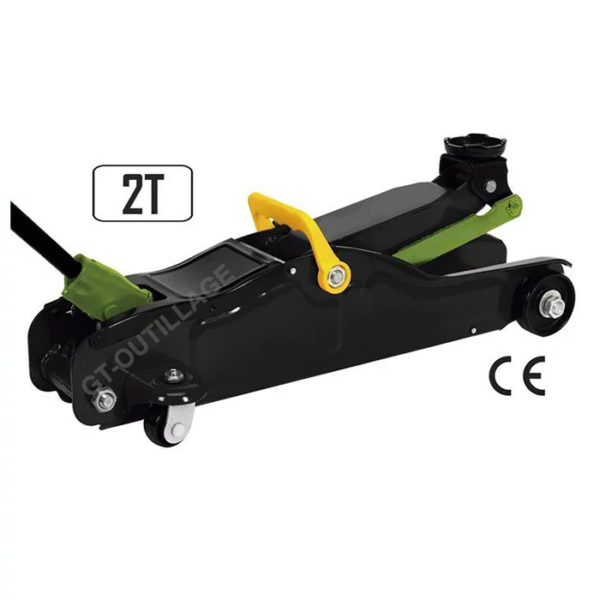 Cric rouleur hydraulique 2 tonnes spécial voiture basse