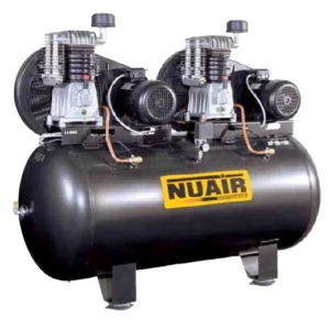 Compresseur d'air bi-étagé cuve de 500 litres moteur tandem 7,5CV + 7,5CV