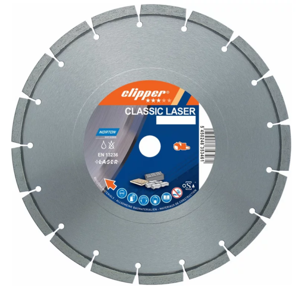 Disque diamant CLASSIC UNIVERSAL LASER Ø125 x 22,23 mm NORTON CLIPPER