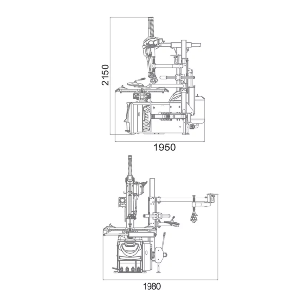 Démonte pneus automatique + Bras assistant