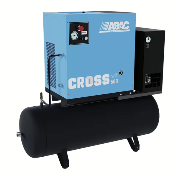 CROSS 500 4kW 10Bar 400/50 100L Vessel with Dryer /VSD screw compressor